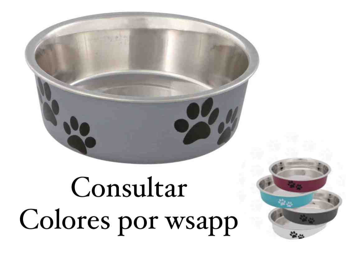 COMEDERO/BEBEDERO  ACERO TRIXIE 0,25 LT
