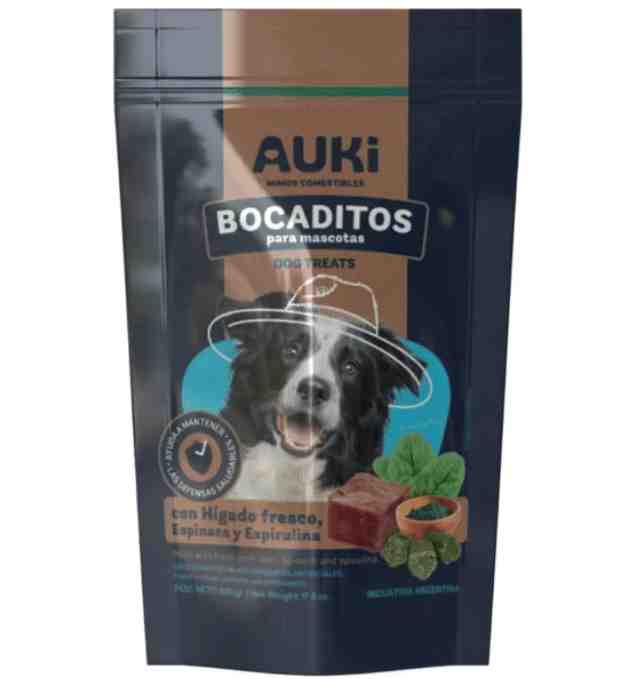 BOCADITOS AUKI HIGADO, ESPINACA Y ESPIRULINA X 500g