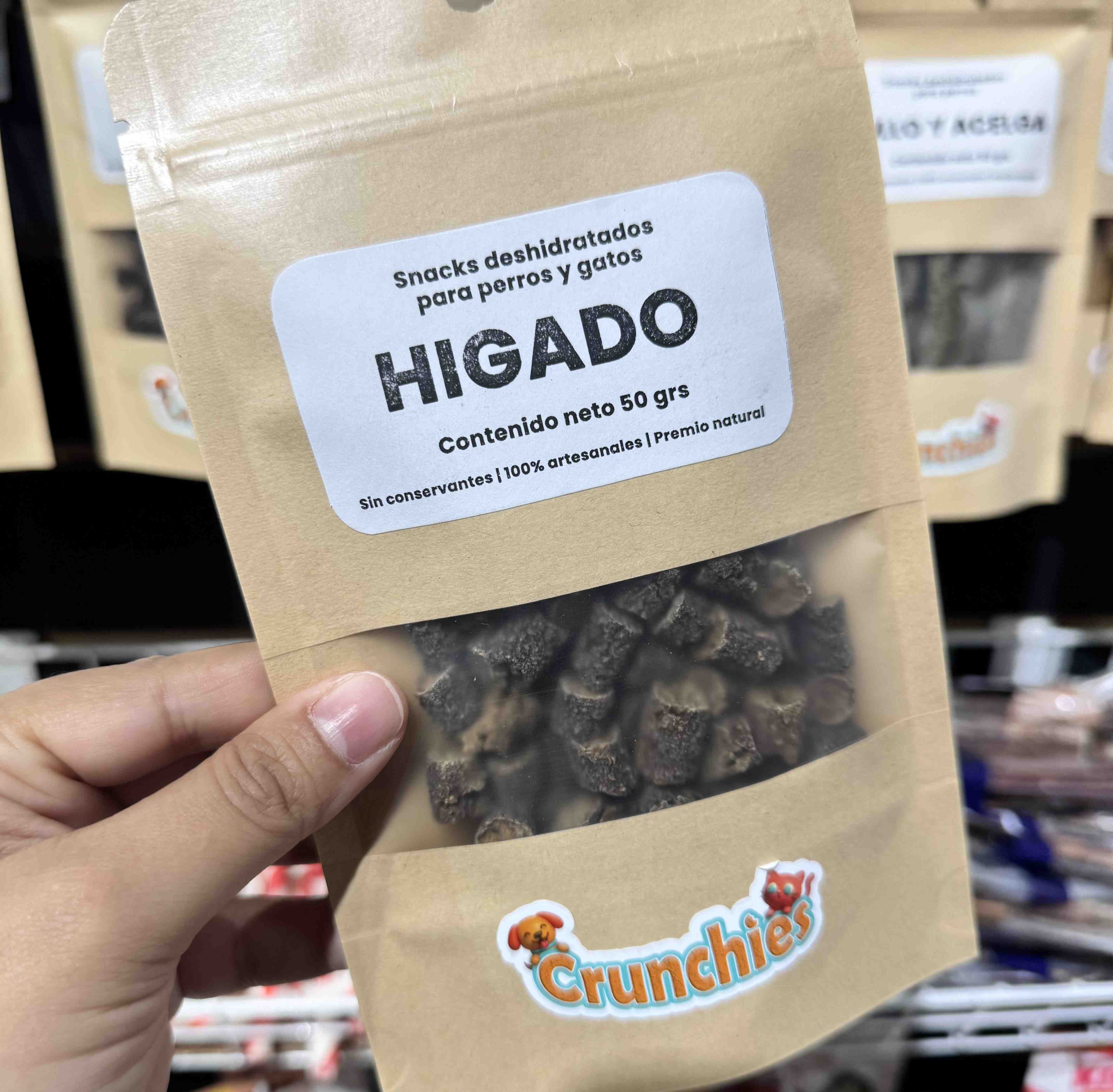 CRUNCHIES SNACK DESHIDRATADO SABOR HIGADO X 50GRS