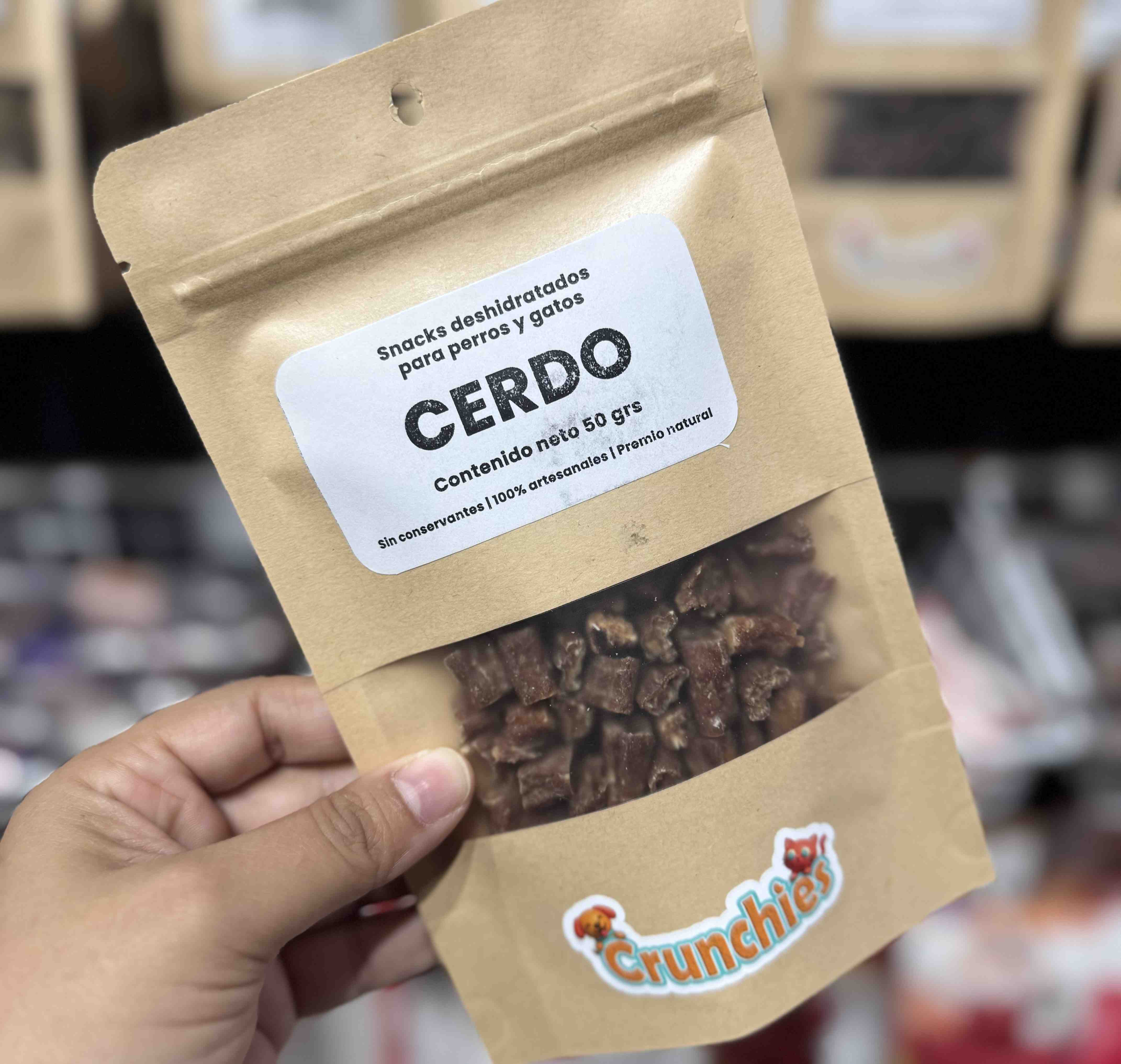 CRUNCHIES SNACK DESHIDRATADO SABOR CERDO X 50GRS