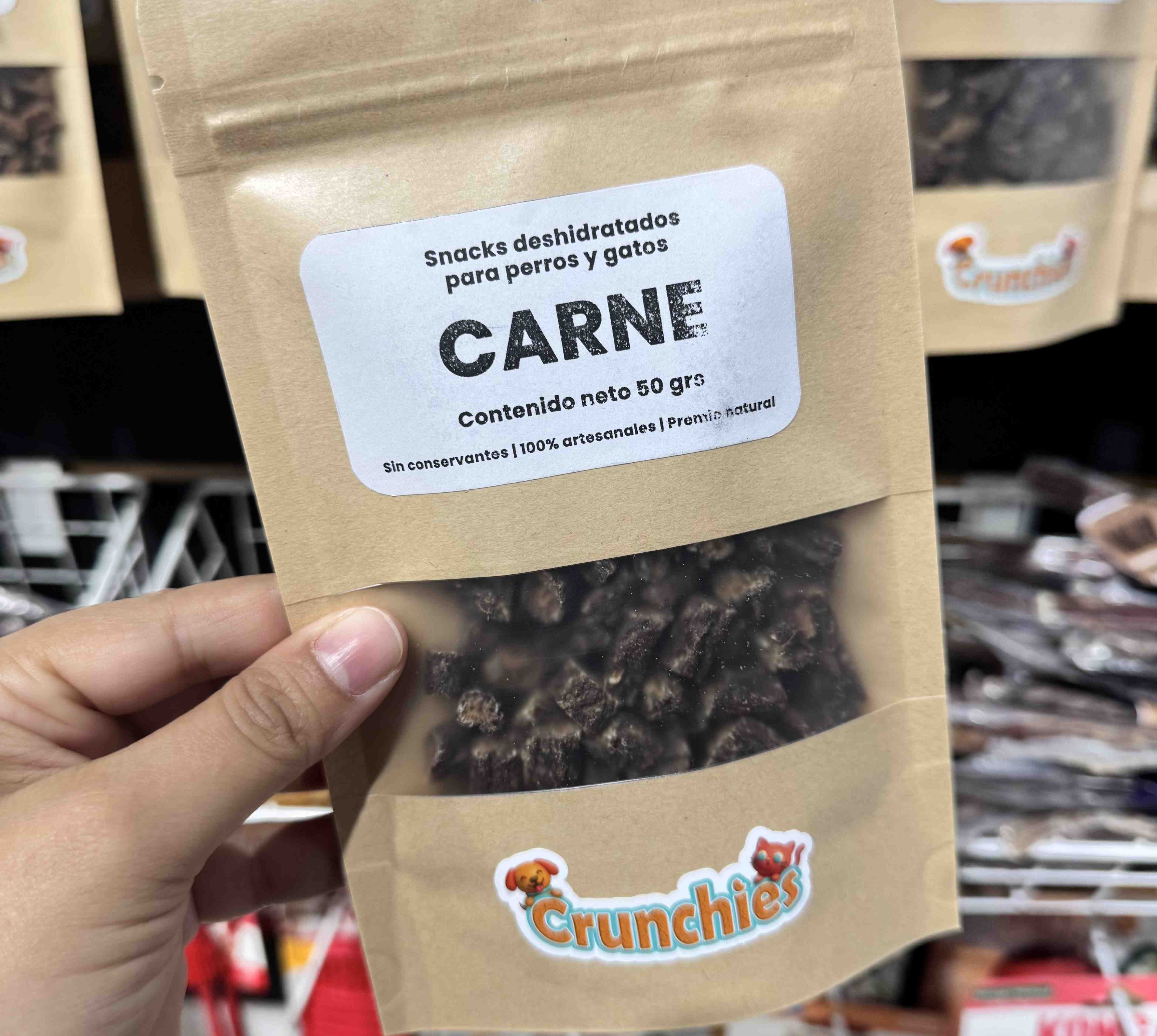 CRUNCHIES SNACK DESHIDRATADO SABOR CARNE X 50GRS