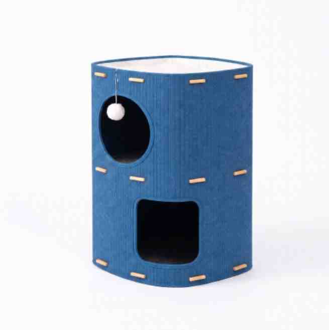 BEEPAW CAMA CUCHA RASCADOR  PLEGABLE  AZUL