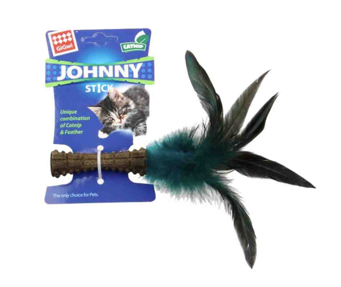 7071 GIGWI CATNIP JOHNNY  STICK NATURAL  FEATHER 