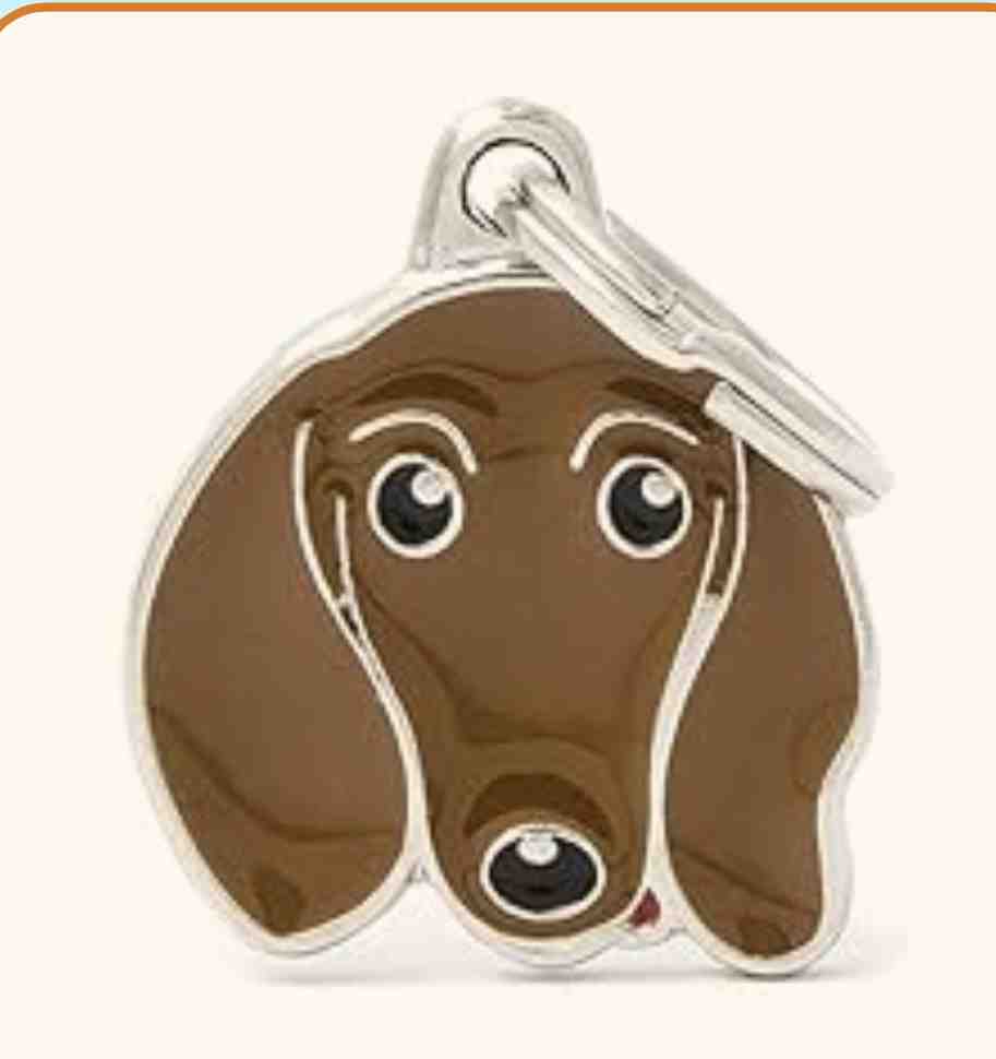 MEDALLA ALUMINIO (PERRO SALCHICHA)