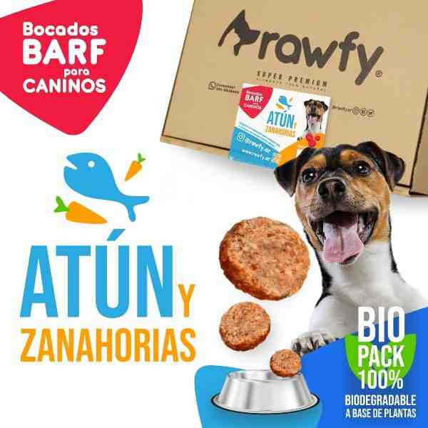 PACK BARF RAWFY 3KG ATUN Y ZANAHORIA