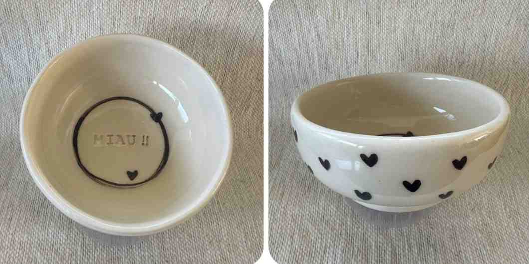 COMEDERO/BEBEDERO CERAMICA CORAZONES 