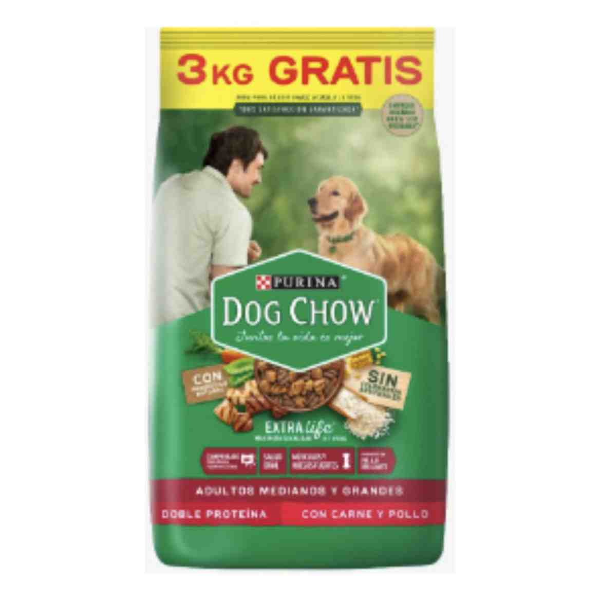 DOG CHOW ADULTO RAZA MED/GRANDE X 20+4 KG 