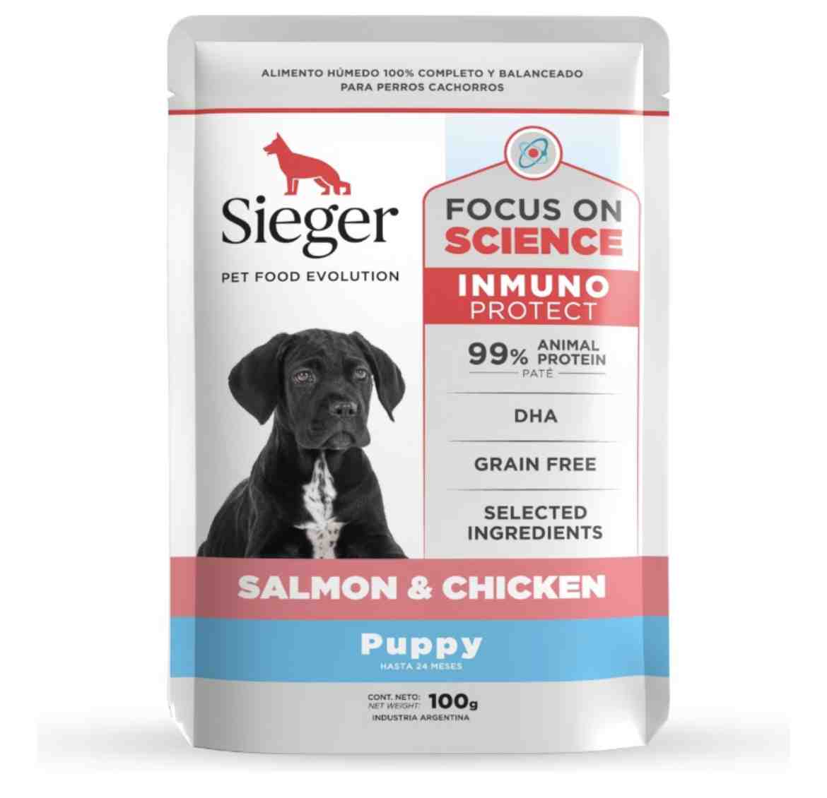POUCH SIEGER PUPPY SALMON Y POLLO 