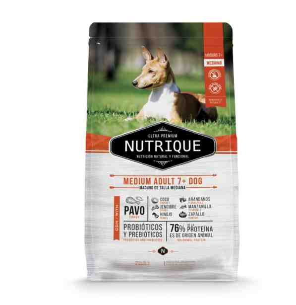 NUTRIQUE PERRO MEDIUM ADULT MAS 7 AÑOS X 3KG
