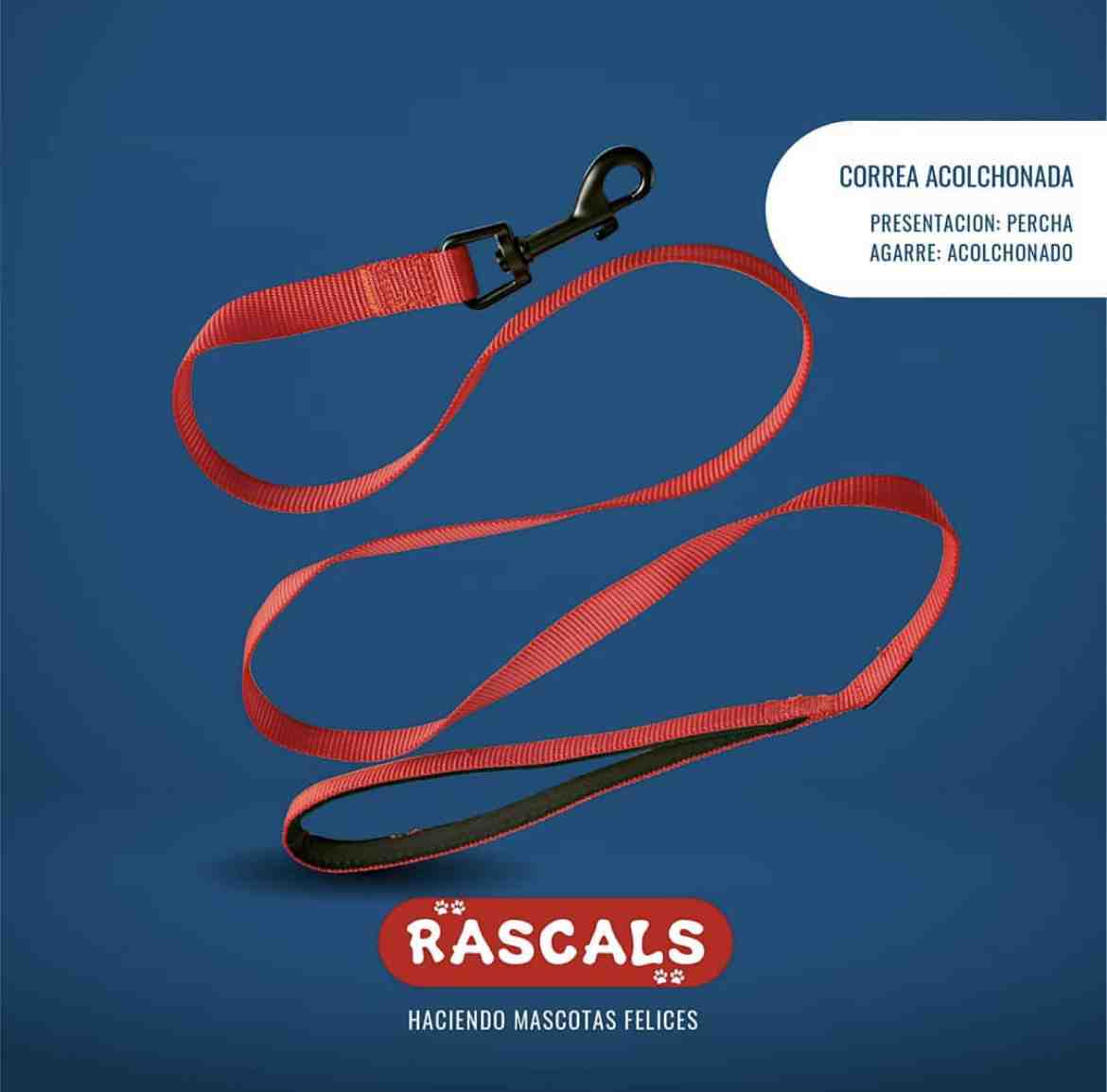 CORR105EXL CORREA 2,2METROS ACOLCHONADA ROJO 