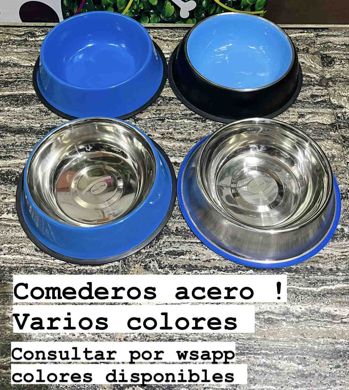 COMEDERO ACERO 18 CM