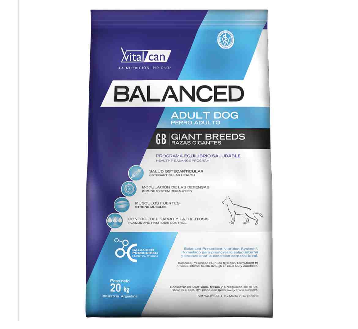 BALANCED PERRO ADULTO RAZAS GRANDES X 20 KG