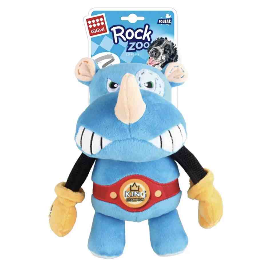 6779 GIGWI ROCK ZOO KING BOXER RHINO 