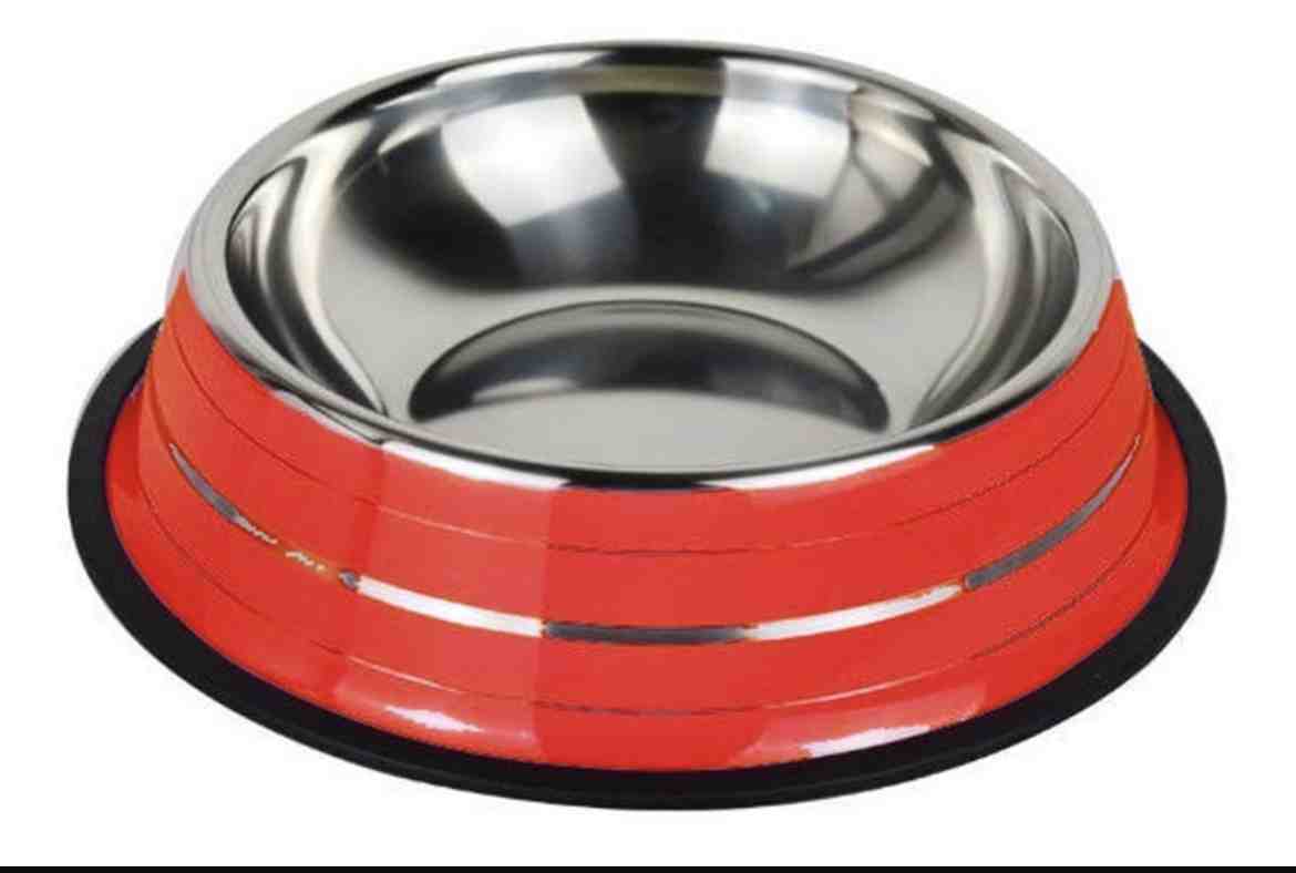24017 COMEDERO ACERO ROJO 15 CM 