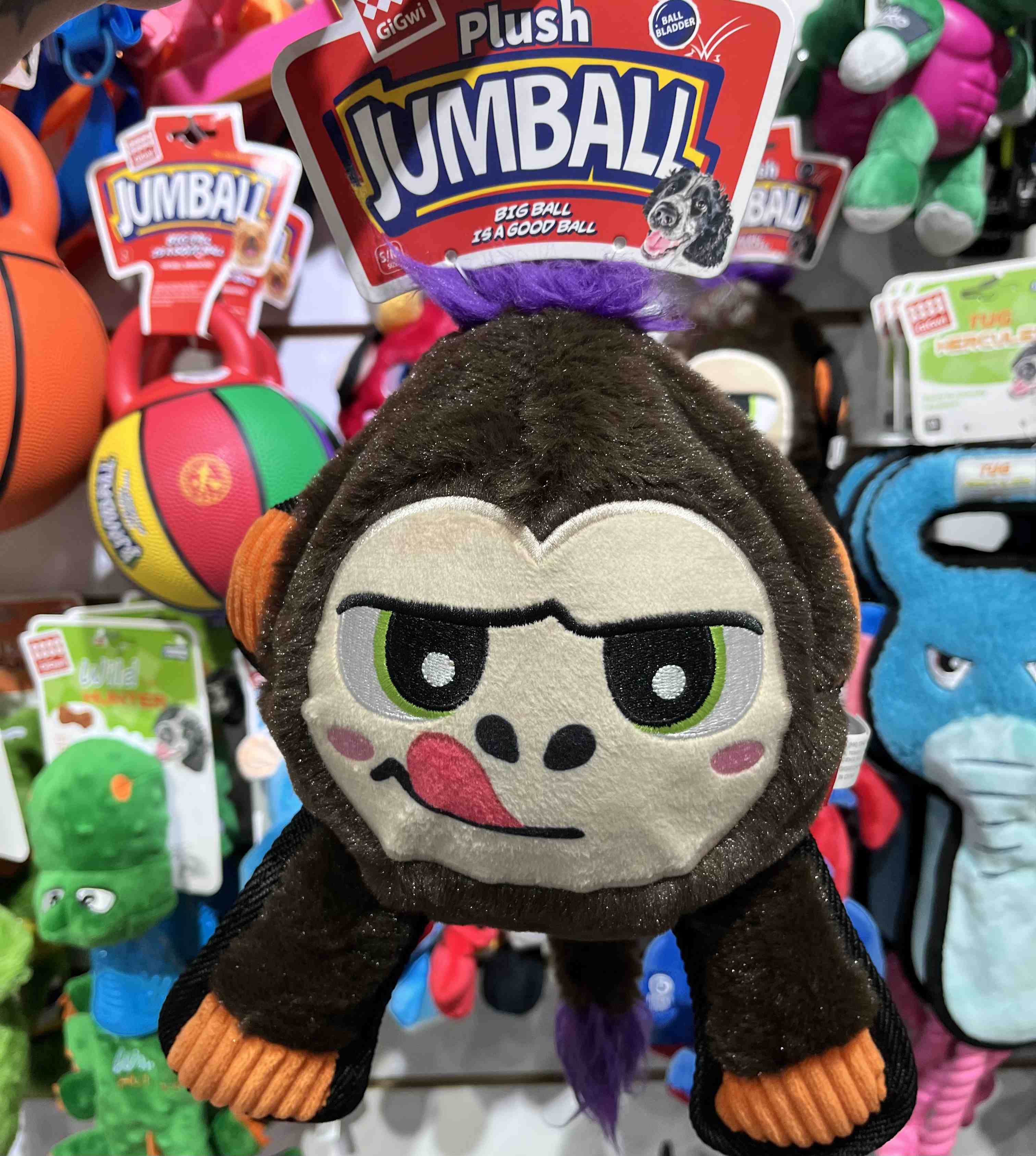 6864 JUMBALL PLUSH  MONKEY