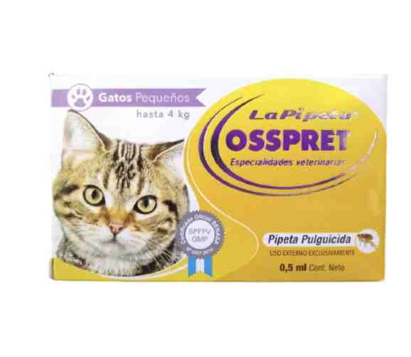PIPETA OSSPRET GATOS PEQUEÑOS HASTA 4 KG  