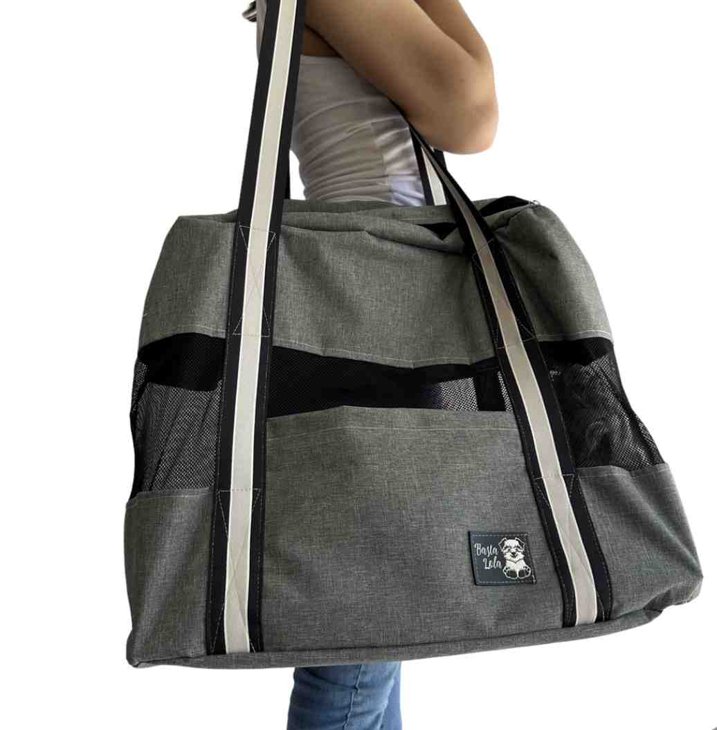 BOLSO LOLA GRIS TALLE 2 30x47x40