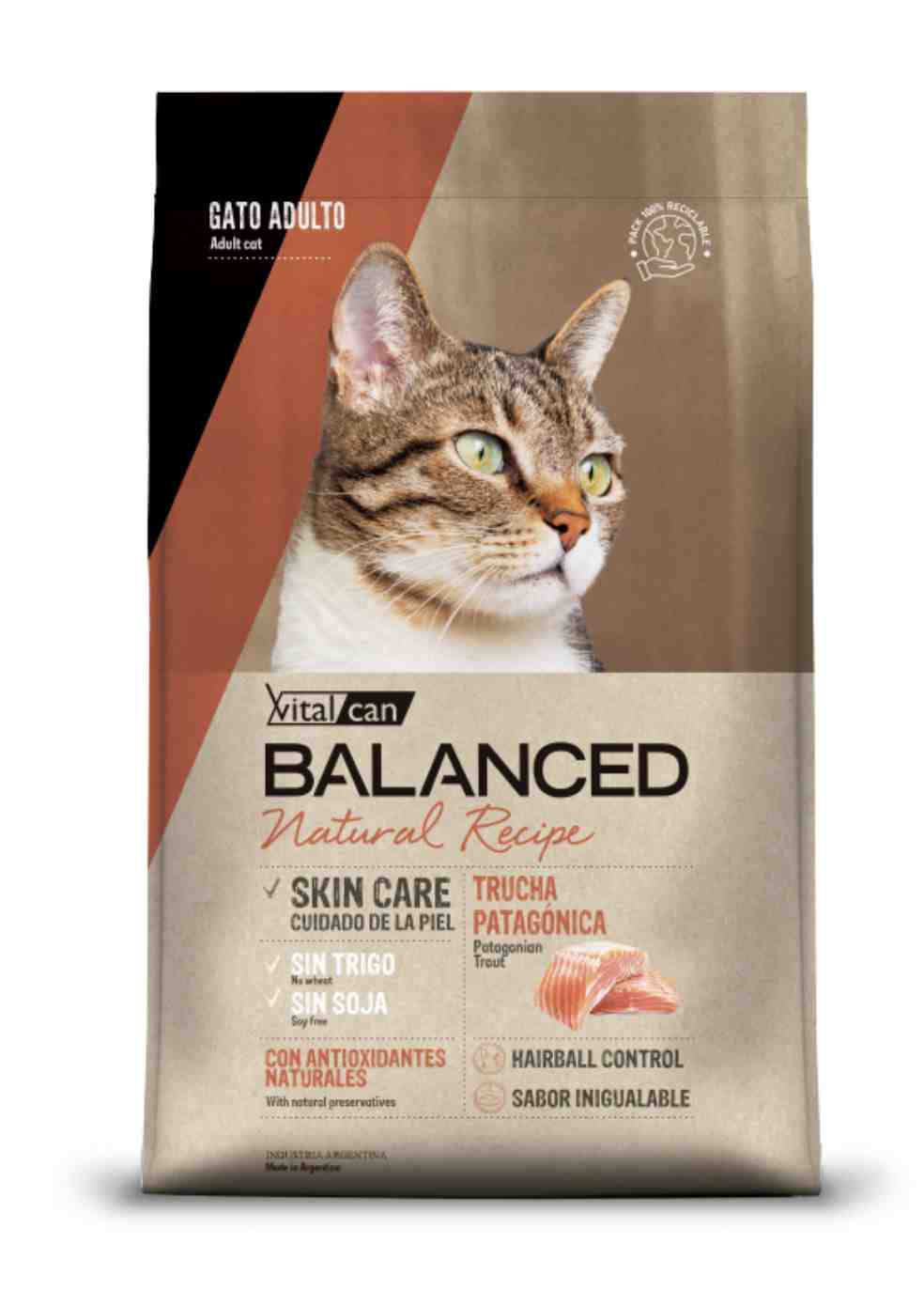 BALANCE GATO NATURAL RECIPE TRUCHA X3KG 