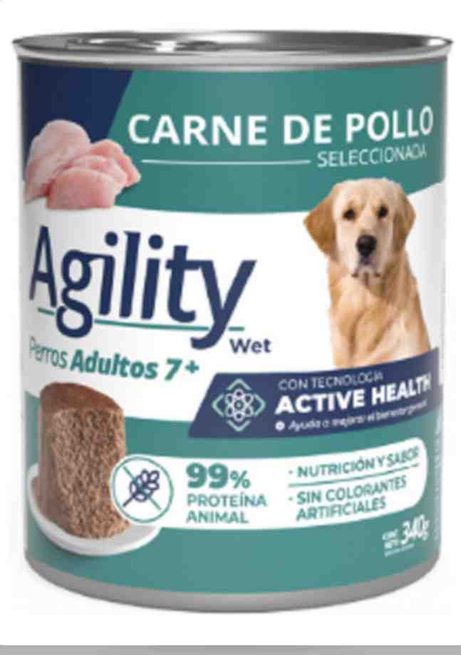 LATA AGILITY PERRO +7AÑOS 340GM