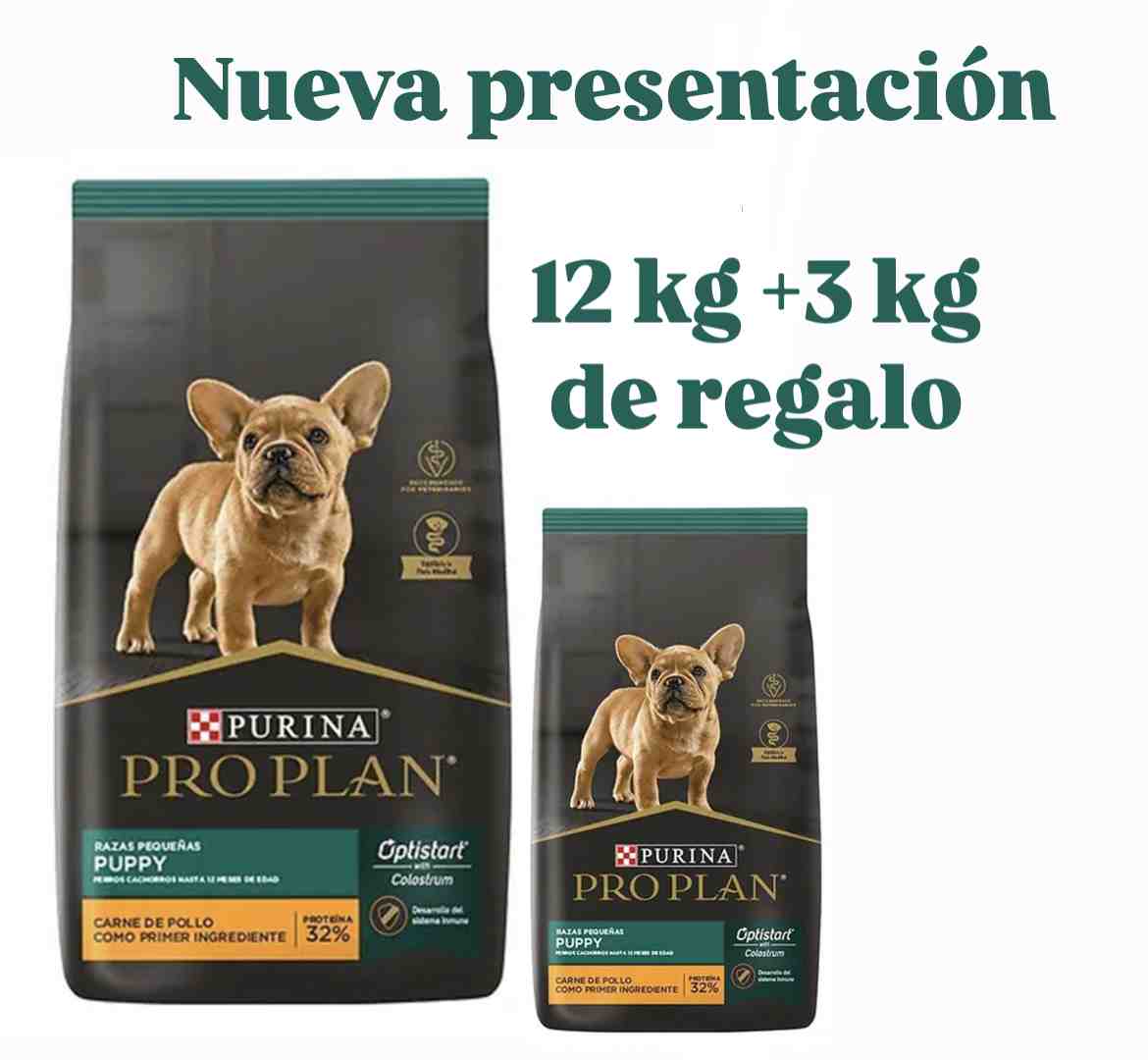PRO PLAN PUPPY RAZA PEQUEÑA 12KG+3KG DE REGALO