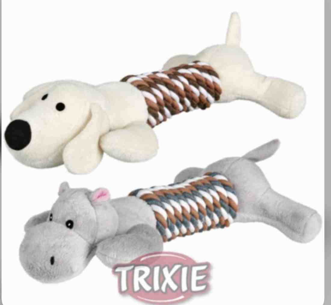 TRIXIE 35894  ANIMAL CON PELUCHE Y SOGA 