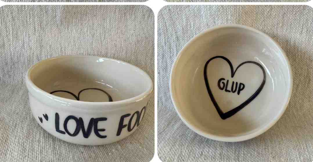 COMEDERO/BEBEDERO CERAMICA LOVE FOOD 