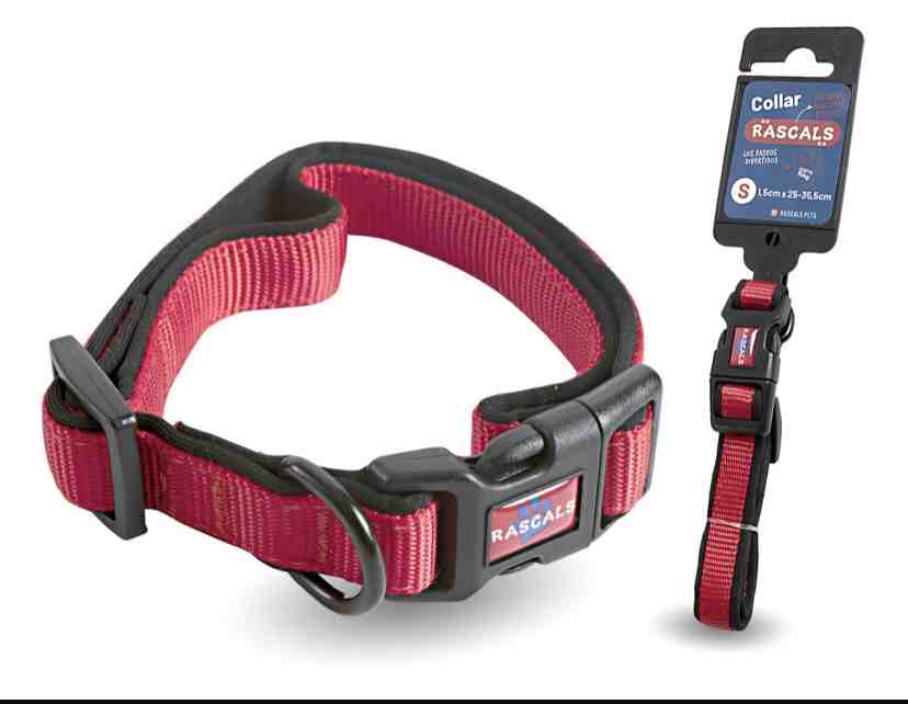 COLL108M Collar acolchonado Premium ,color rojo，M: