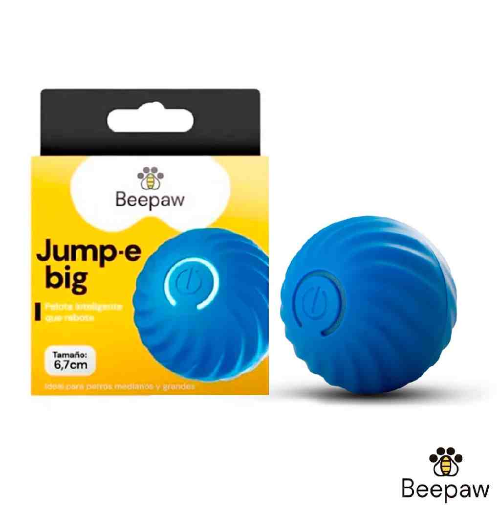 PELOTA INTERACTIVA PARA PERROS JUMP-E BIG AZUL
