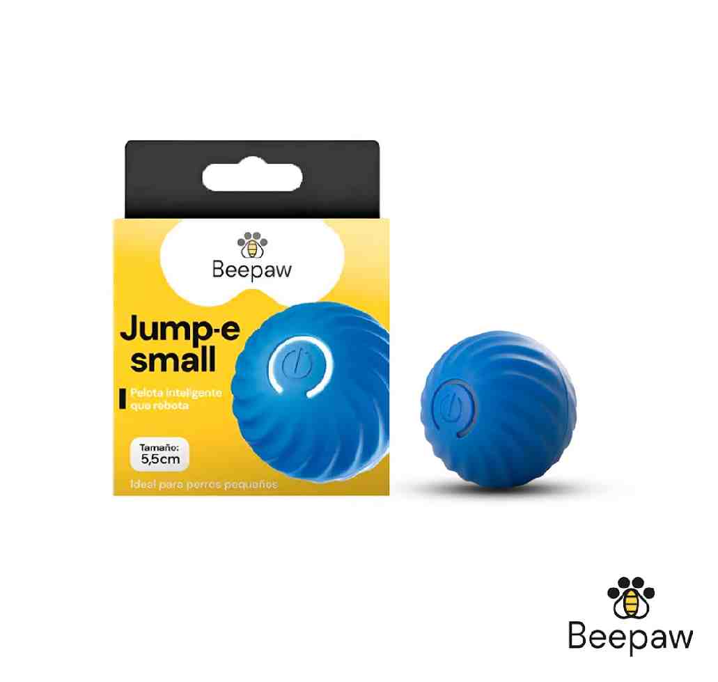 PELOTA INTERACTIVA PARA PERRO JUMP-E SMALL AZUL