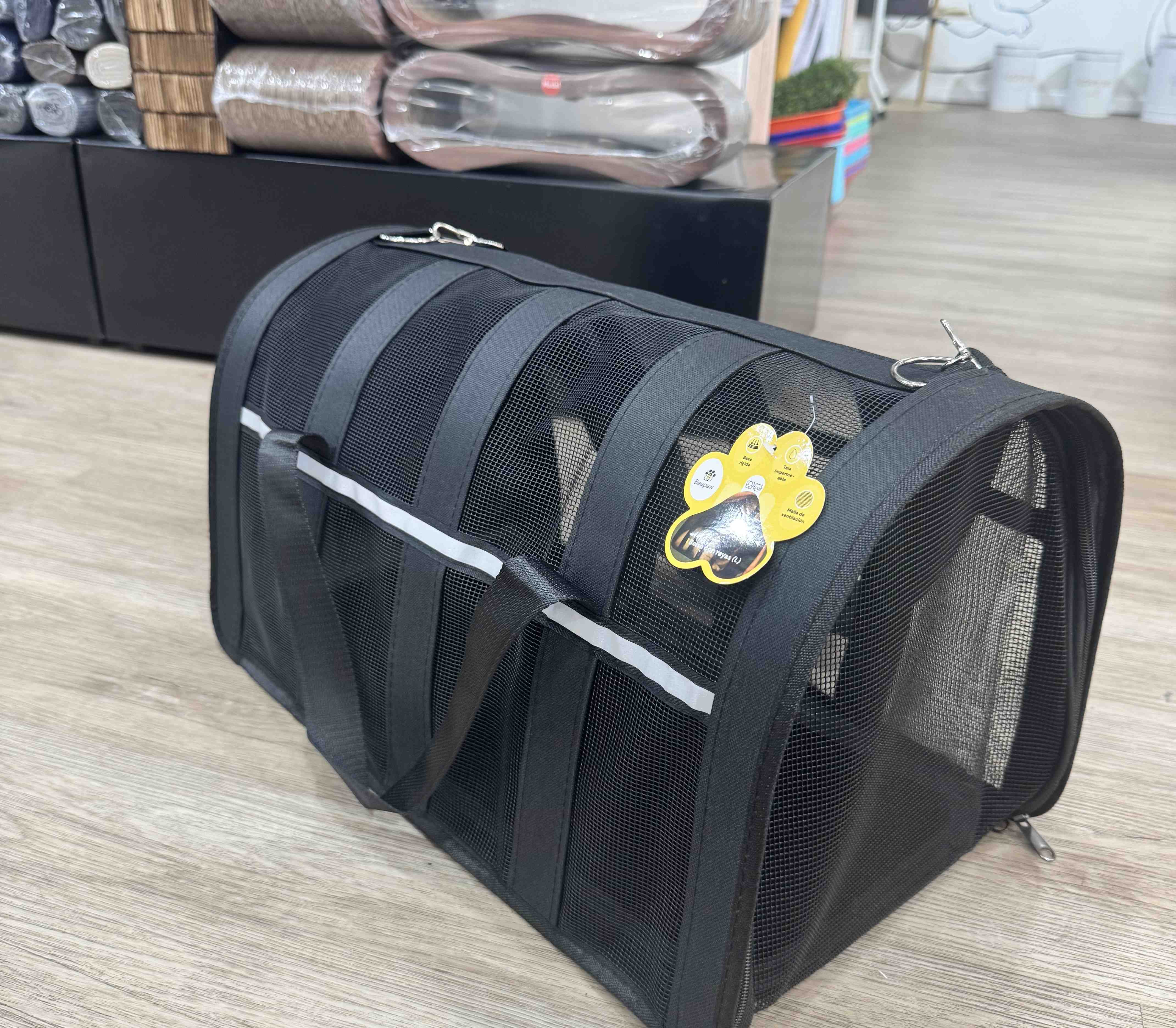 BOLSO DE RED NEGRO 49CMX28CMX26CM