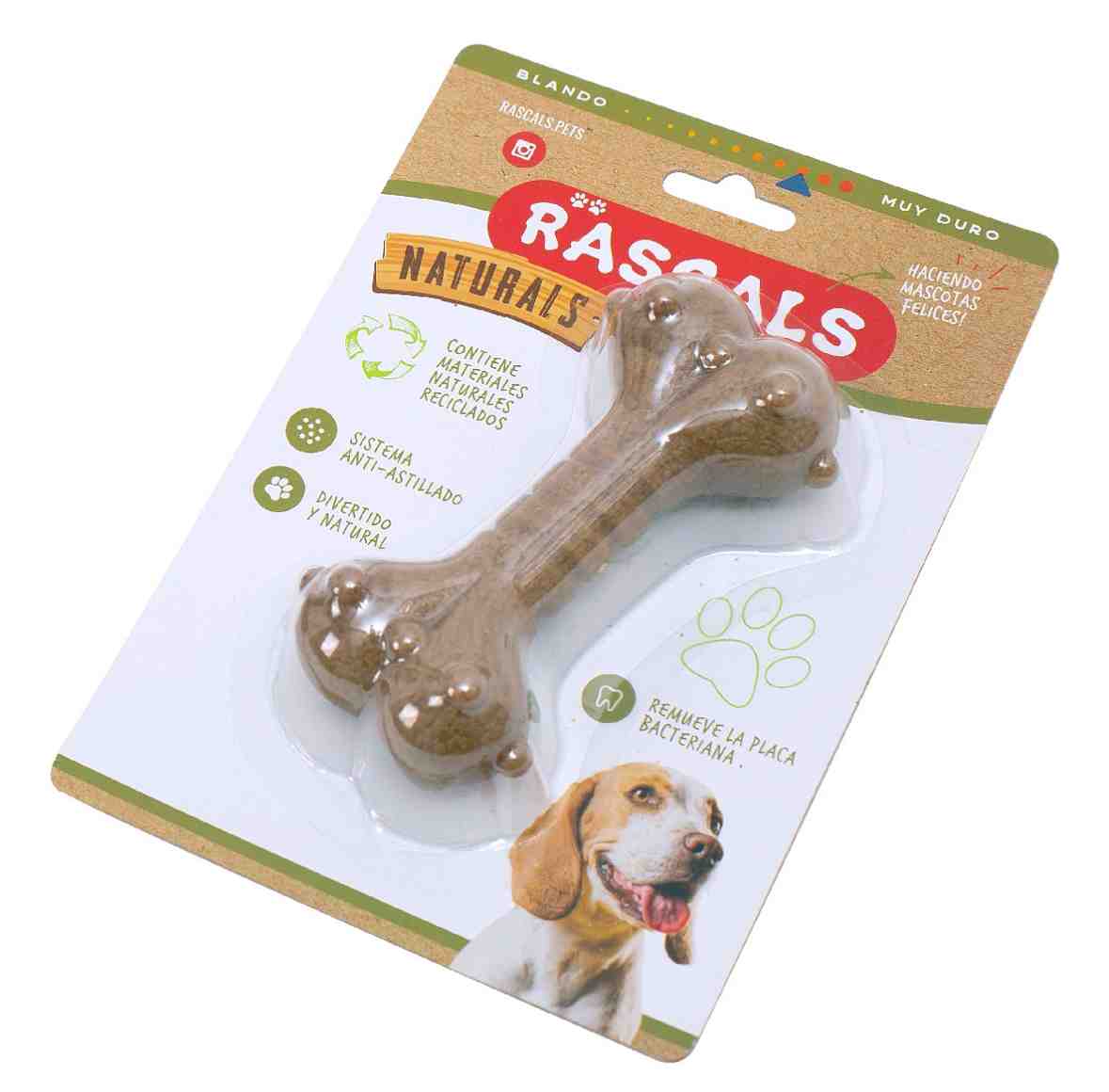 JUP117808 Hueso chico Natural antiastillado Remueve placa bacteriana 12x6,2x3,9 cm