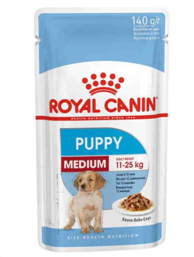 POUCH ROYAL MEDIUM PUPPY X 140G