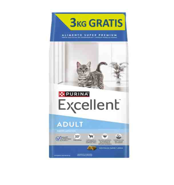 EXCELLENT GATO ADULTO 15KG+3 DE REGALO