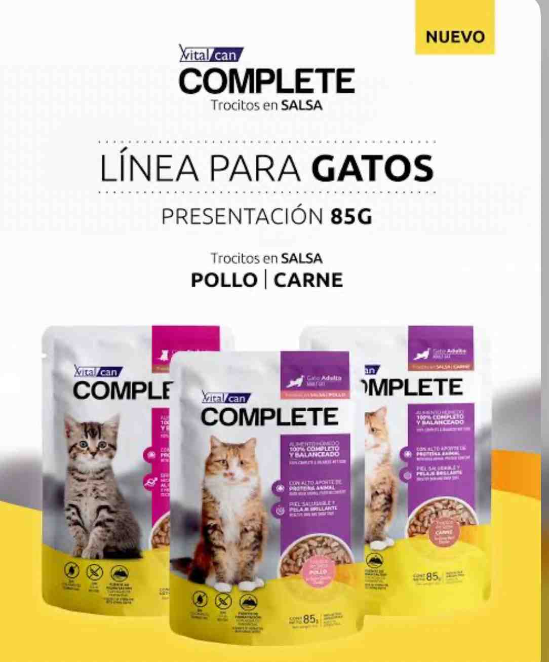 POUCH COMPLETE GATO ADULTO CARNE 85GM