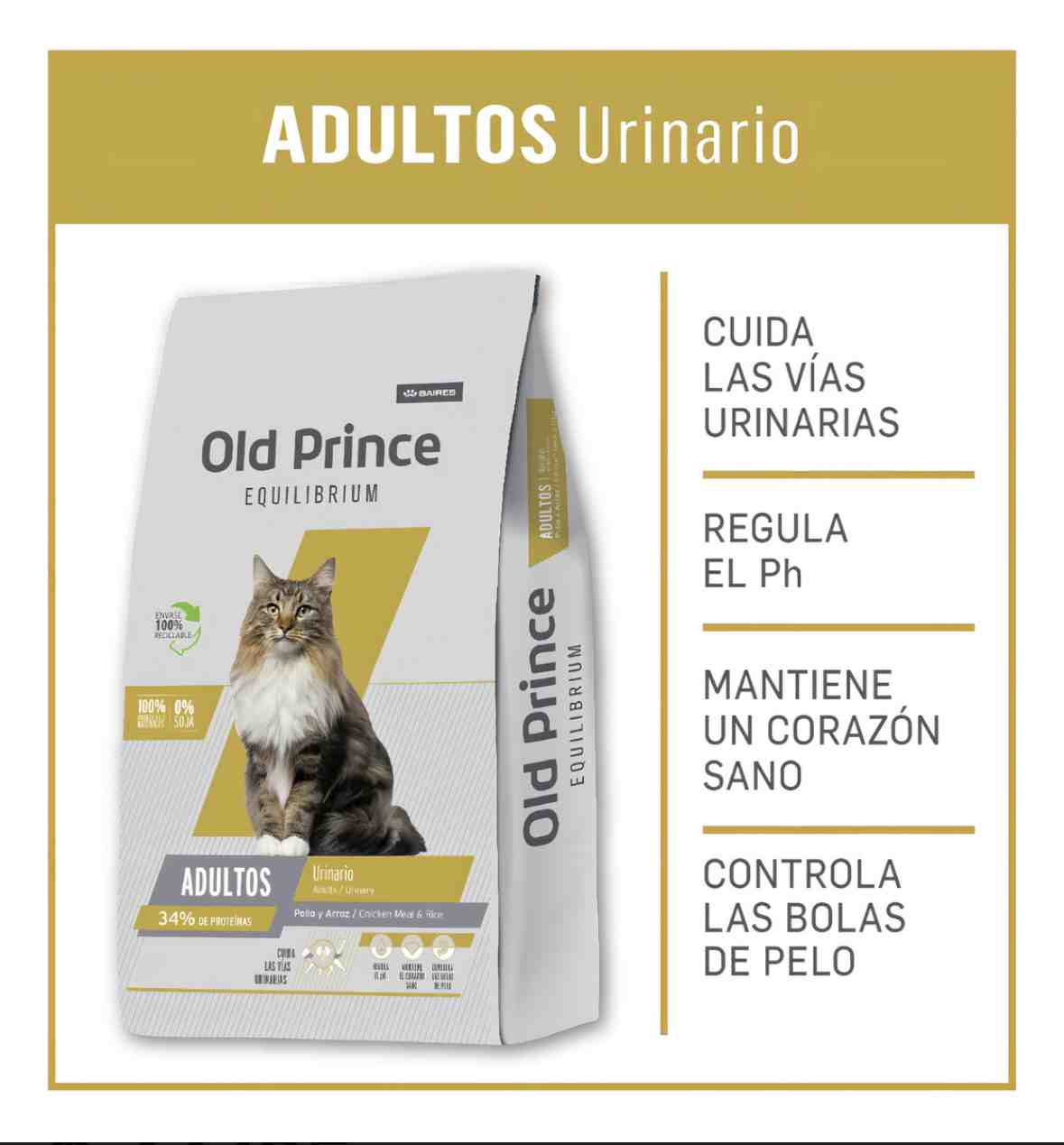 OLD PRINCE GATO ADULTO URINARY 7,5 KG 