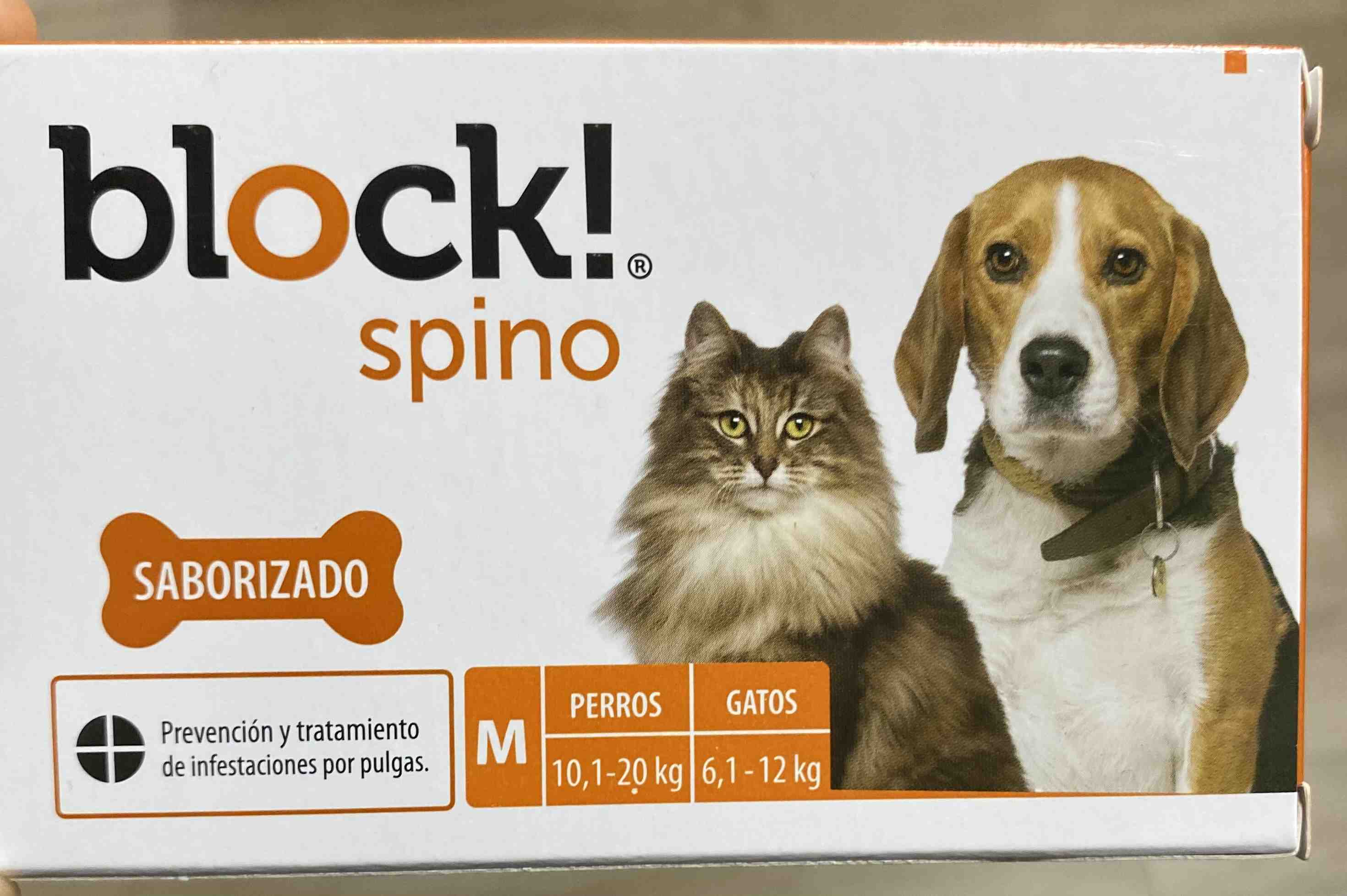 COMPRIMIDO BLOCK SPINO GATOS 6,1-12KG PERROS 10,1-20KG 