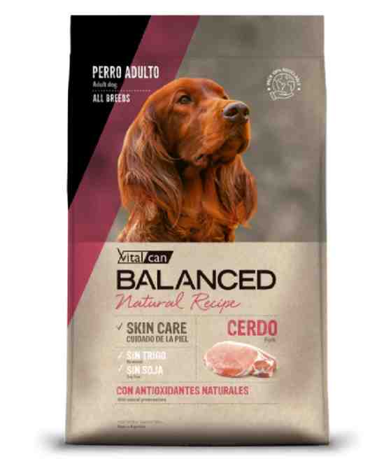 BALANCED PERRO NATURAL RECIPE CERDO ADULTO MEDIANO 15KG