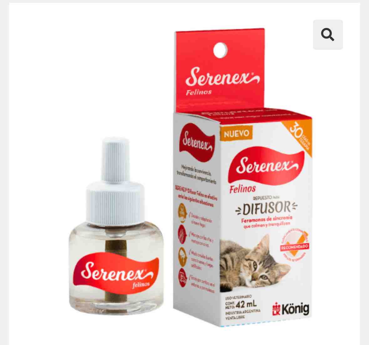SERENEX REPUESTO DIFUSOR GATO 42ML