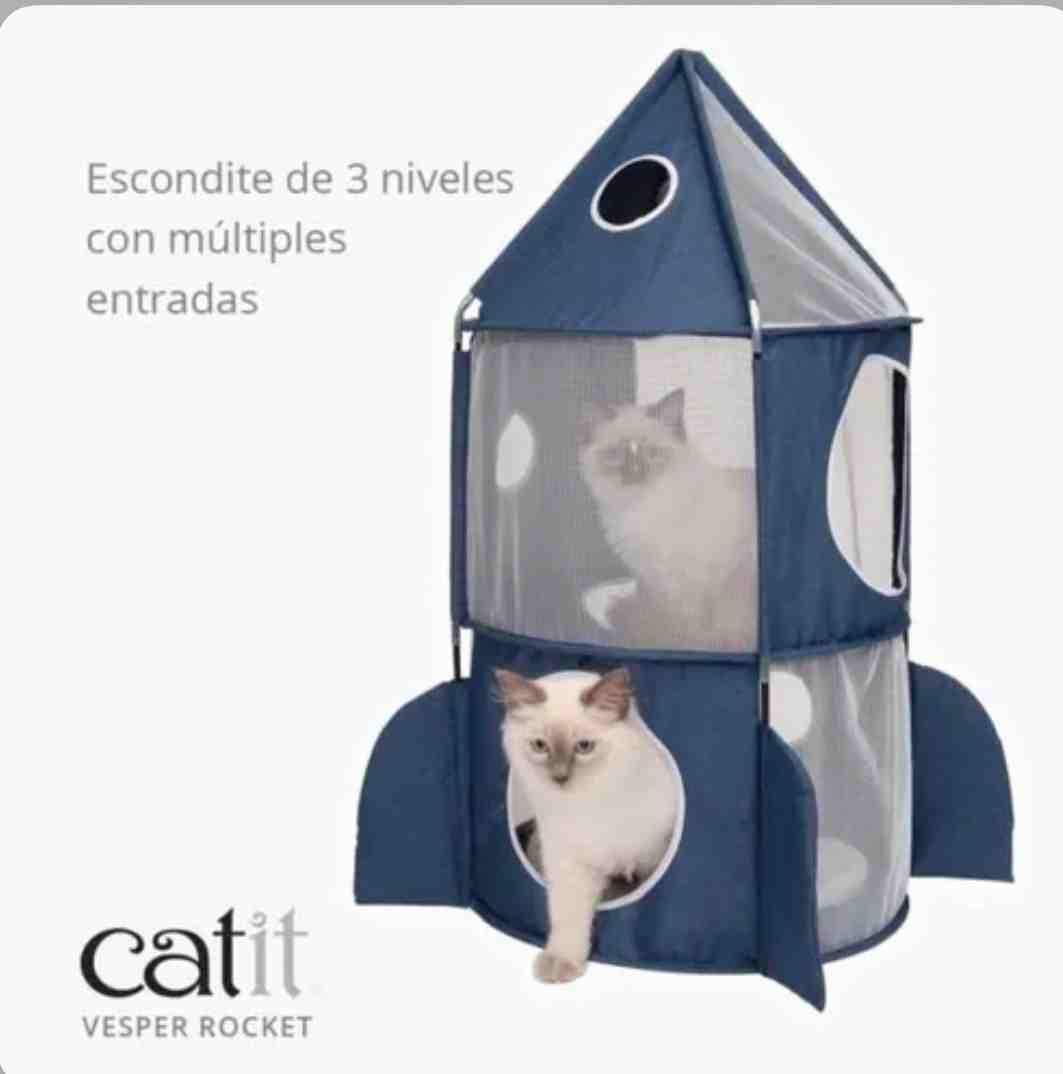 VESPER ROCKET ESCONDITE Y CUCHA PARA GATOS 3 niveles 