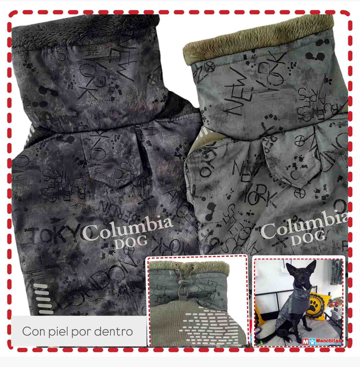CAPA COLUMBIA VERDE TALLE MAXI (LOMO 63 CM PANZA 85 CM)