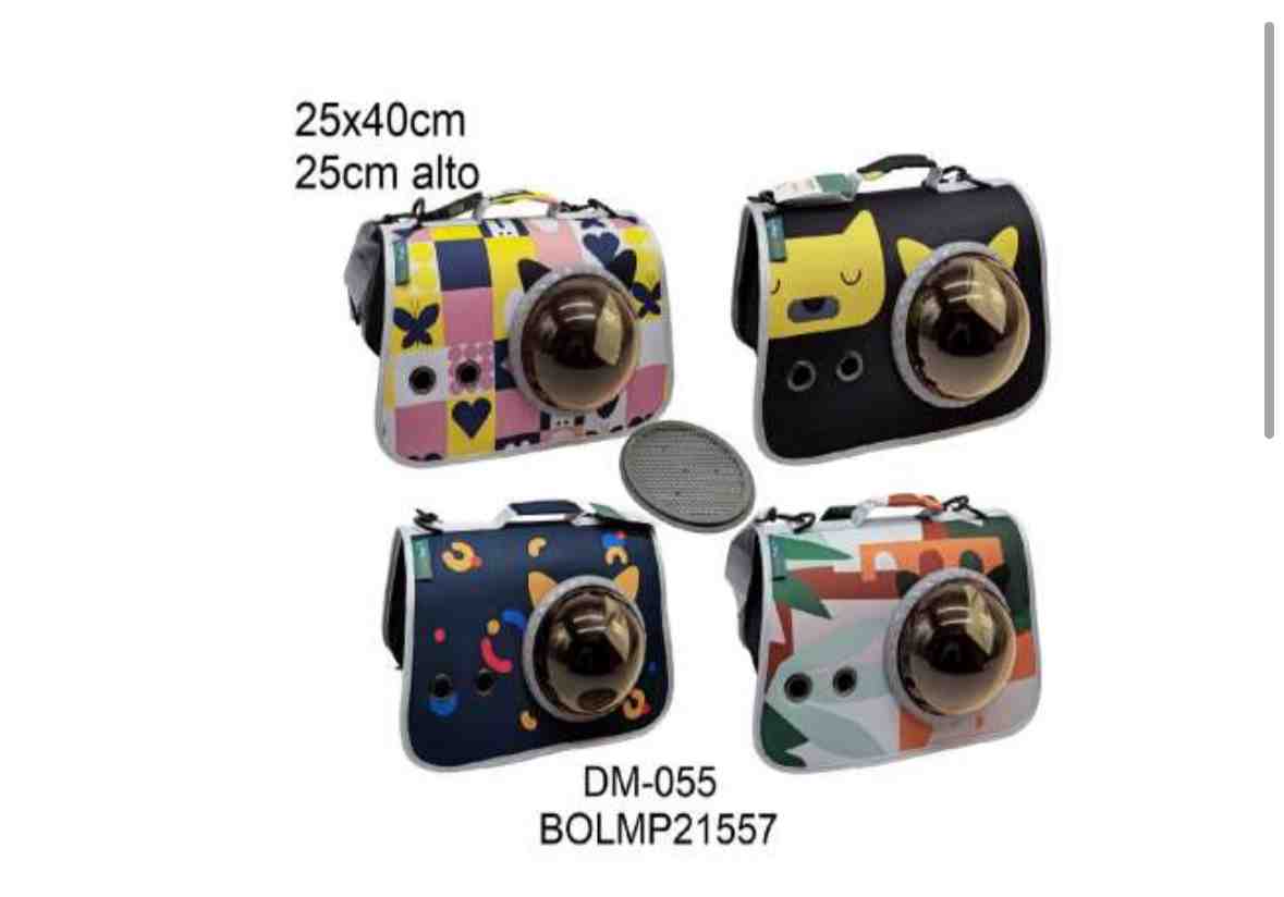BOLSO ESPACIAL CON VISOR Y RED(consultar colores )