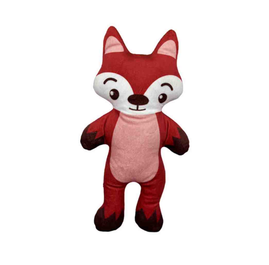 RP360 CAN CAT  ZORRO DE  PELUCHE ROJO 27 CM 