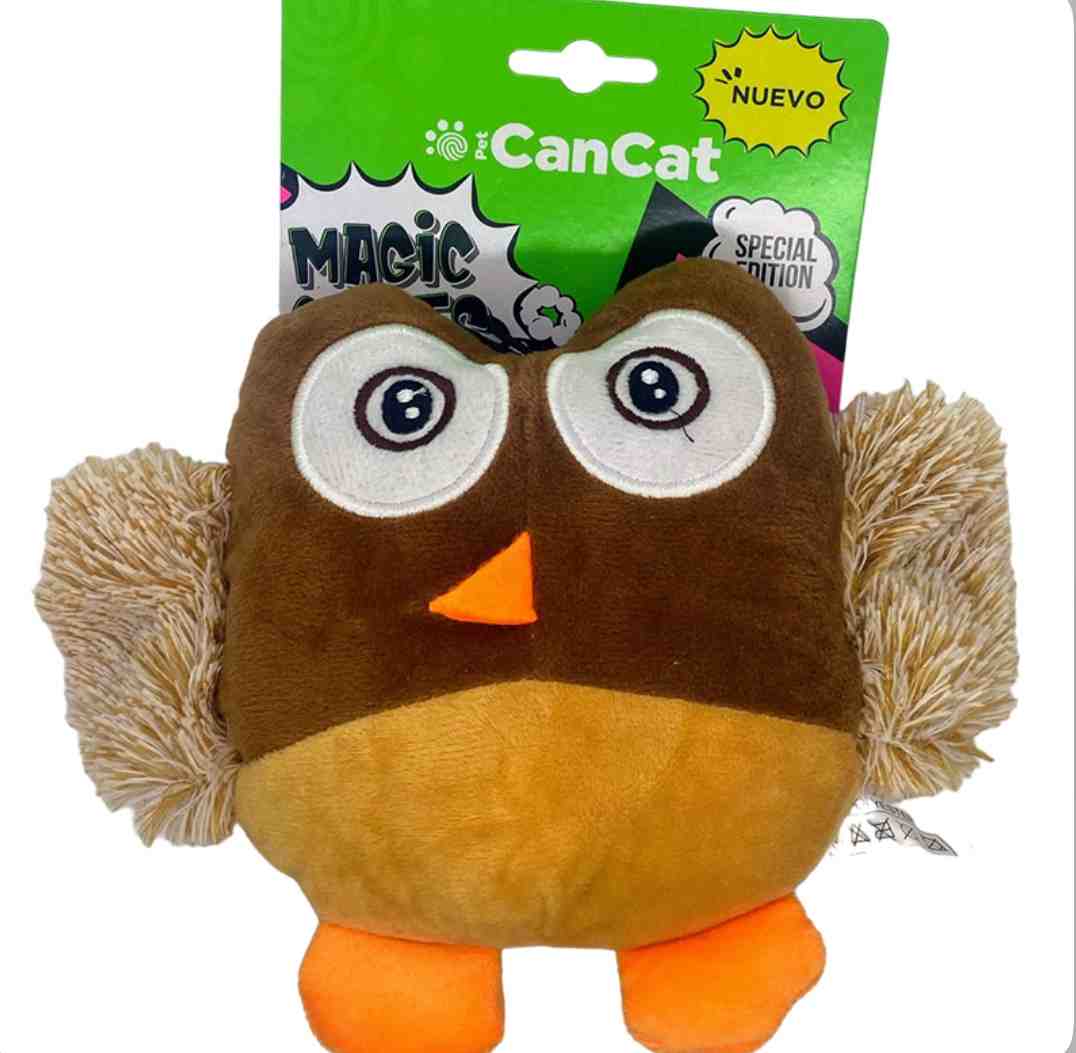 2770 CAN CAT BUHO DE PELUCHE 18 CM 