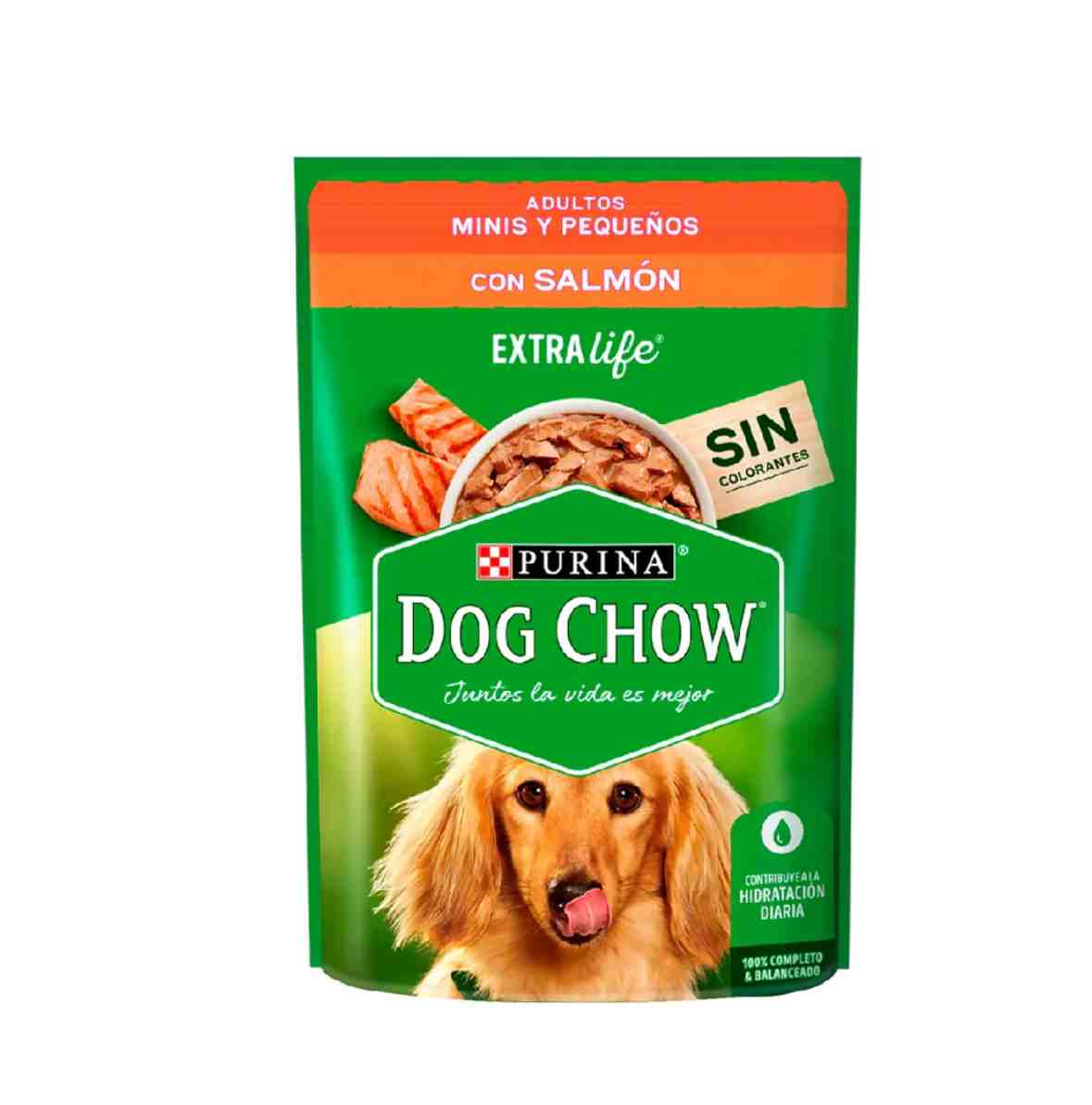 POUCH  DOG CHOW ADULTO MINIS SABOR POLLO CON SALMO