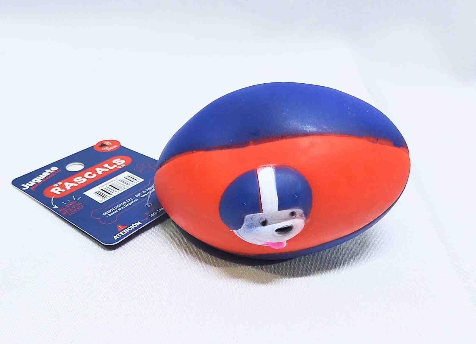 JU99339C PELOTA OVALADA Juguete de Vinilo con chifle  