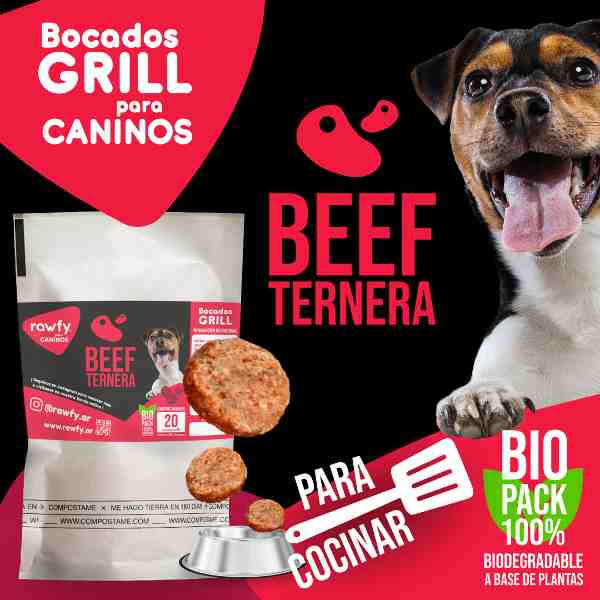 VIANDA PERRO RAWFY GRILL X 20 UNIDADES TERNERA